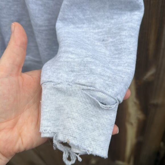 Vintage 90s LOGO 7 Gray Atlanta Braves Crewneck Sweater Size Large - Picture 5 of 15